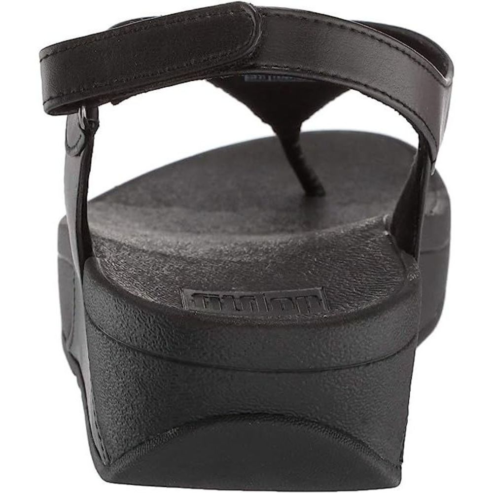 FitFlop Skylar Lainey Slingback Thong Wedge Sandals Black US Women's Size 6 - Picture 4 of 7